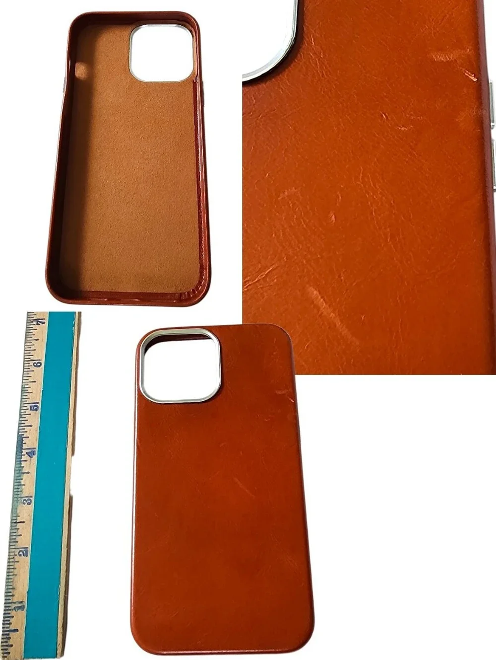 Tan Full Grain Leather Case For iPhone 13 Pro Or 14 Pro